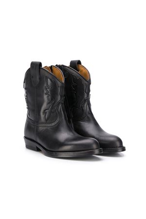 Stivaletti Western in pelle nera GALLUCCI KIDS | J30080AMAGZB37.